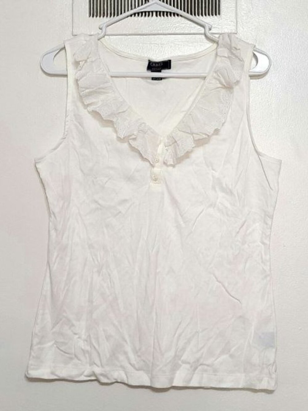 White Sleeveless Tank Top